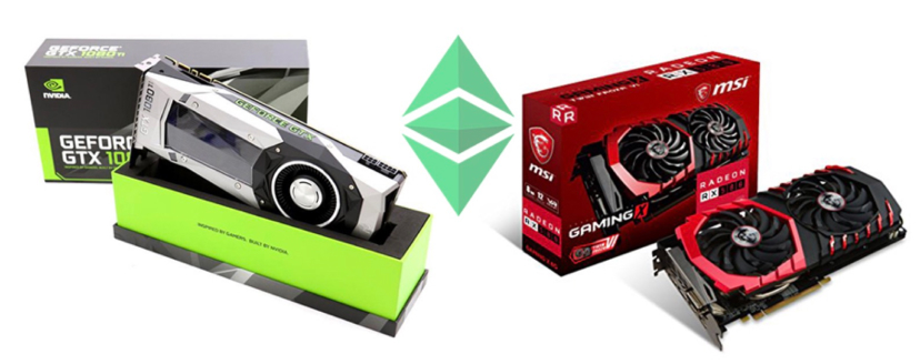 Nvidia and AMD GPU cards used in ETC Mining